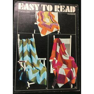 Coats & Clark Knitting Leaflet Easy to Read Vol 102 VINTAGE ©1975
